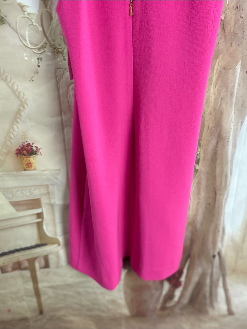 NEW Trina Turk Vibrant Hot Pink Halter Swing Mini Dress - Picture 7 of 9